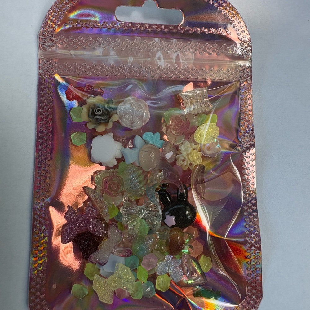 Colorful Resin Craft Charms bags $13 or 3 for $20 with a nail kit